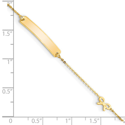 5.5 Inch 14K Polished 5.5In Bow Id Bracelet