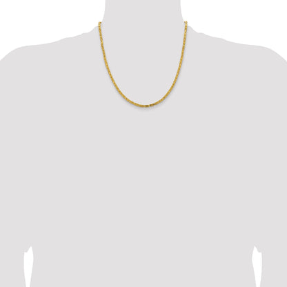 14K Yellow Gold 20 inch 3.25mm Byzantine with Lobster Clasp Chain Necklace