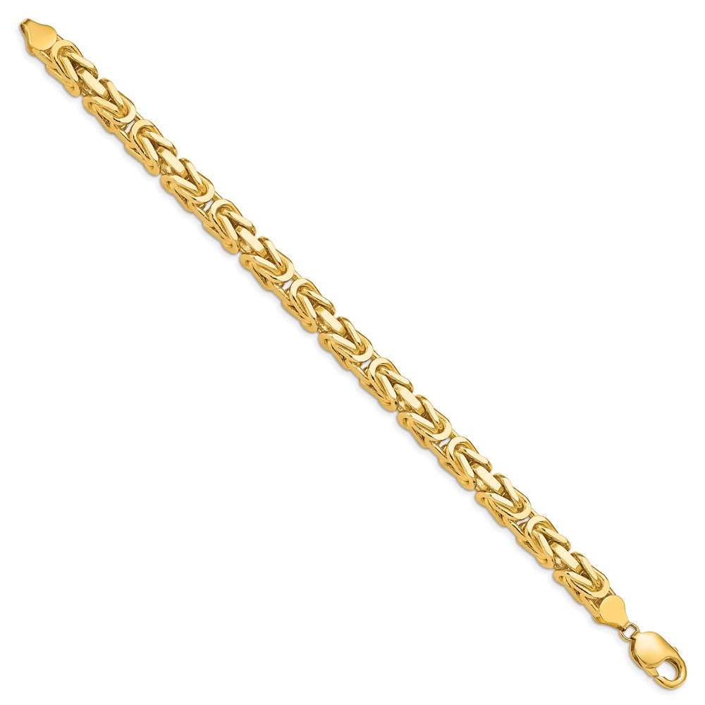 14k Yellow Gold 6.5mm Byzantine Chain Bracelet
