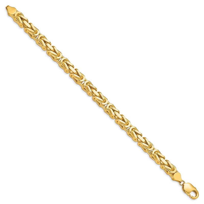 14k Yellow Gold 6.5mm Byzantine Chain Bracelet