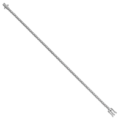 14k White Gold 1 Ct. Lab Grown Diamond VS/SI+ G+ Round Tennis Bracelet