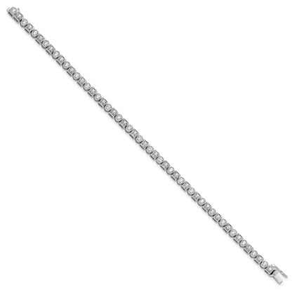 14k White Gold 2 1/8 Ct. Lab Grown Diamond VS/SI+ G+ 6.75 inch Fancy Shapes Bracelet