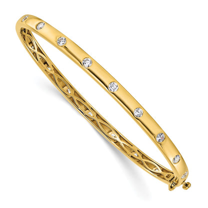14k Yellow Gold 3/4 Ct. Lab Grown Diamond VS/SI+ G+ Complete Bangle Bracelet