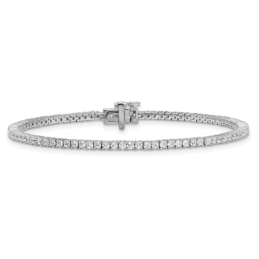 14k White Gold 2 Ct. Lab Grown Diamond VS/SI+ G+ Tennis Bracelet 7 Inch
