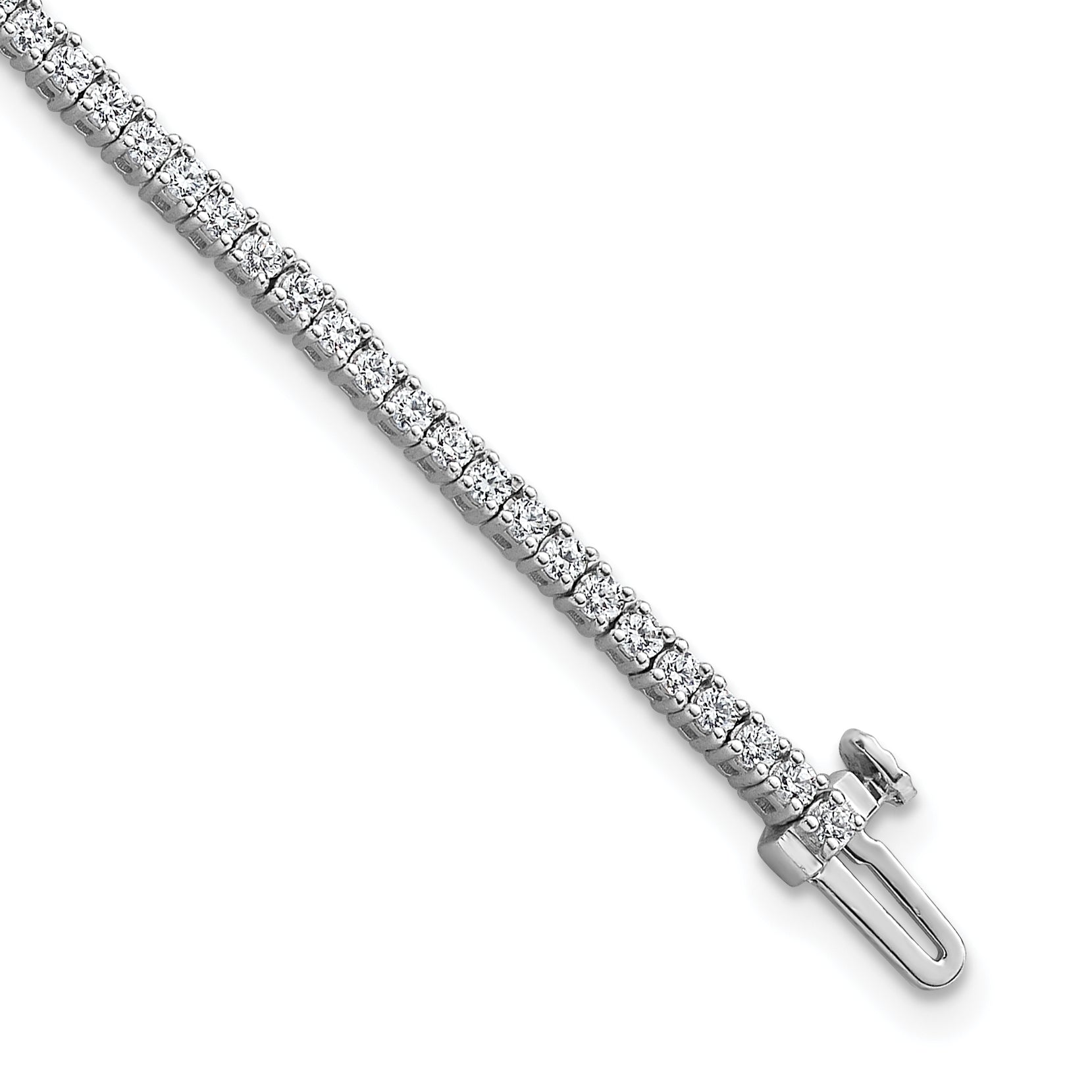 14K White Gold 2 Carat Lab Grown Diamond Vs+ F+ Complete Tennis Bracelet