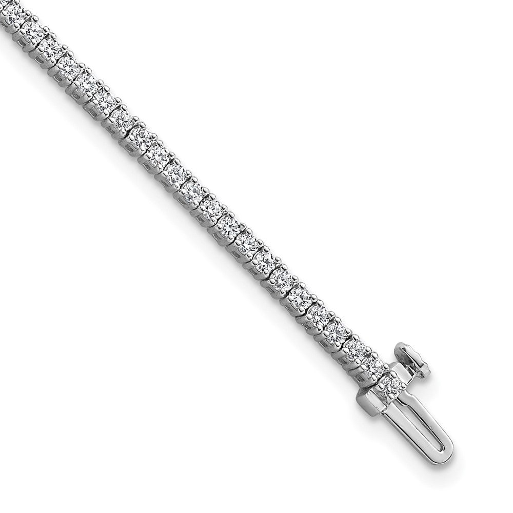 14K White Gold 2 Carat Lab Grown Diamond Vs+ F+ Complete Tennis Bracelet