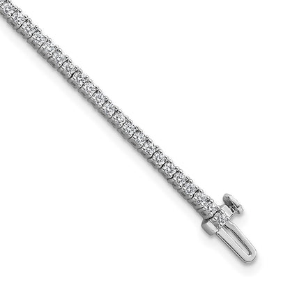 14K White Gold 2 Carat Lab Grown Diamond Vs+ F+ Complete Tennis Bracelet