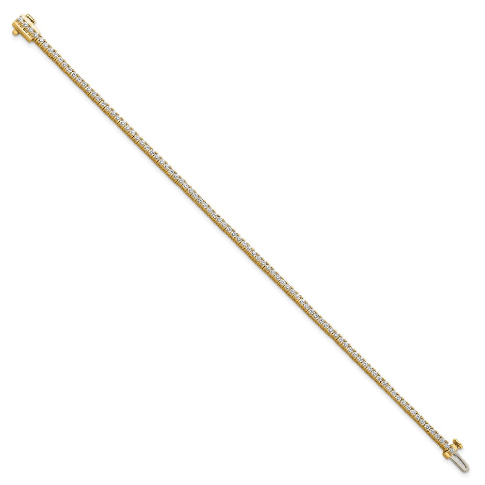 14k Yellow Gold 2 Ct. Lab Grown Diamond VS+ F+ Tennis Bracelet