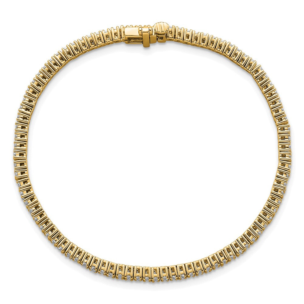 14k Yellow Gold 2 Ct. Lab Grown Diamond VS+ F+ Tennis Bracelet