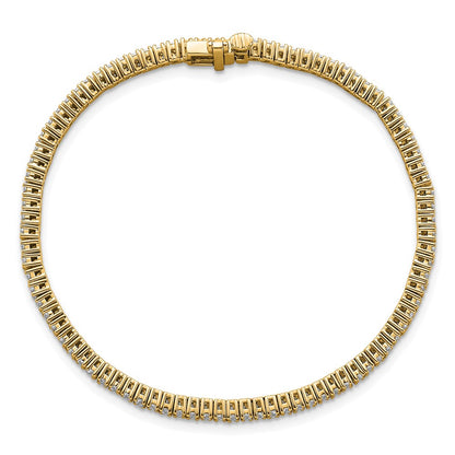 14k Yellow Gold 2 Ct. Lab Grown Diamond VS+ F+ Tennis Bracelet