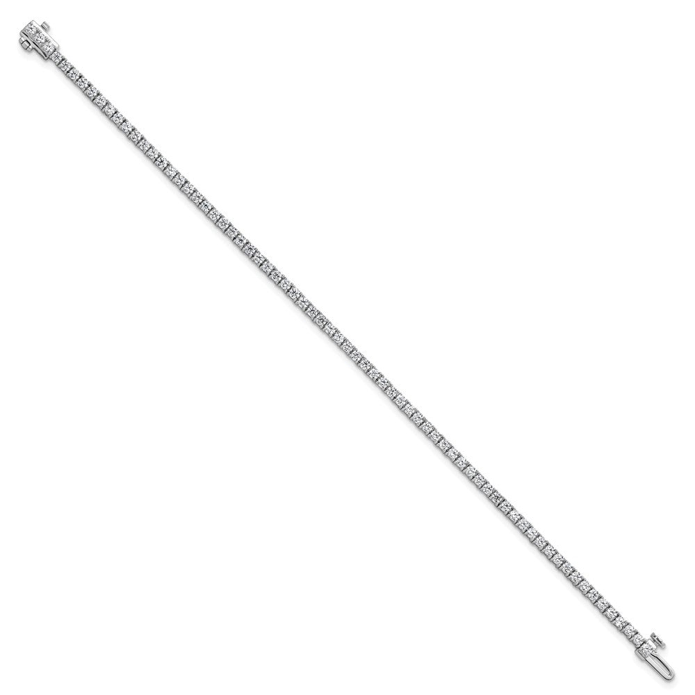 14k White Gold 3 Ct. Lab Grown Diamond VS/SI+ G+ Tennis Bracelet 7 Inch