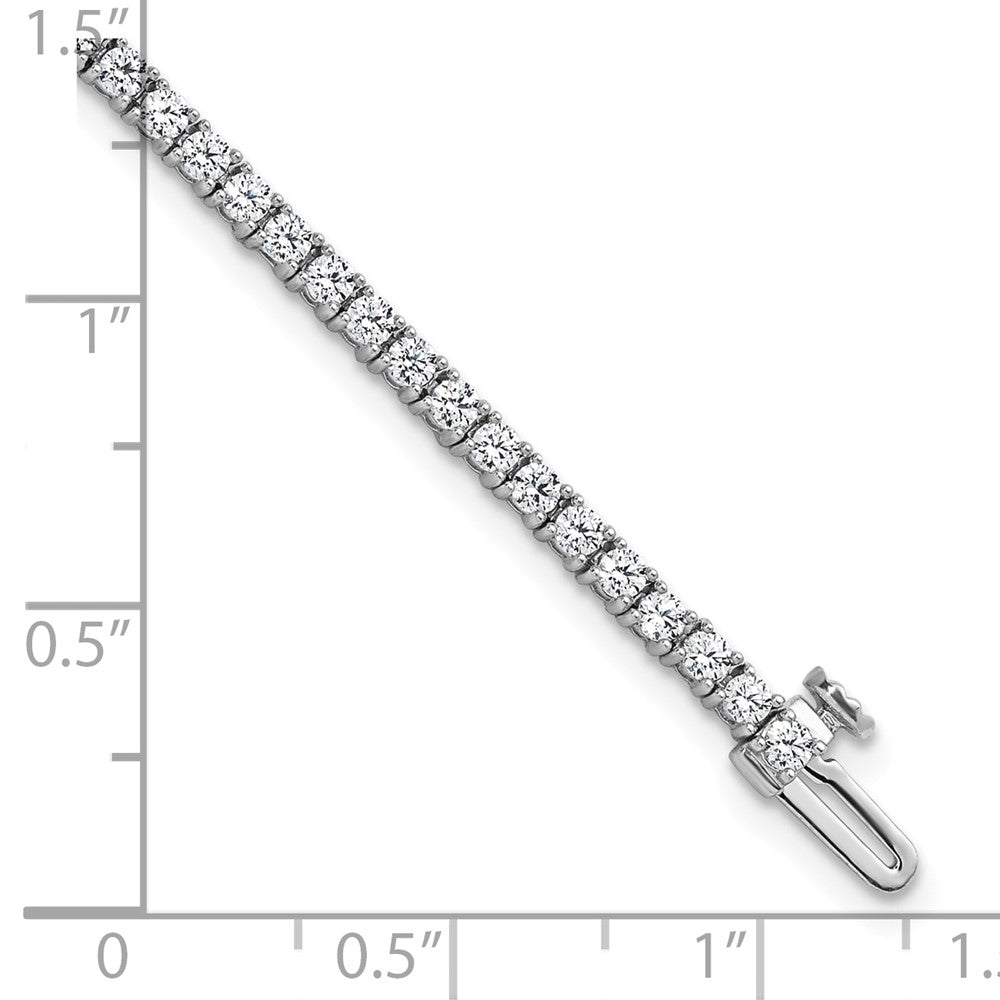 14k White Gold 3 Ct. Lab Grown Diamond VS/SI+ G+ Tennis Bracelet 7 Inch
