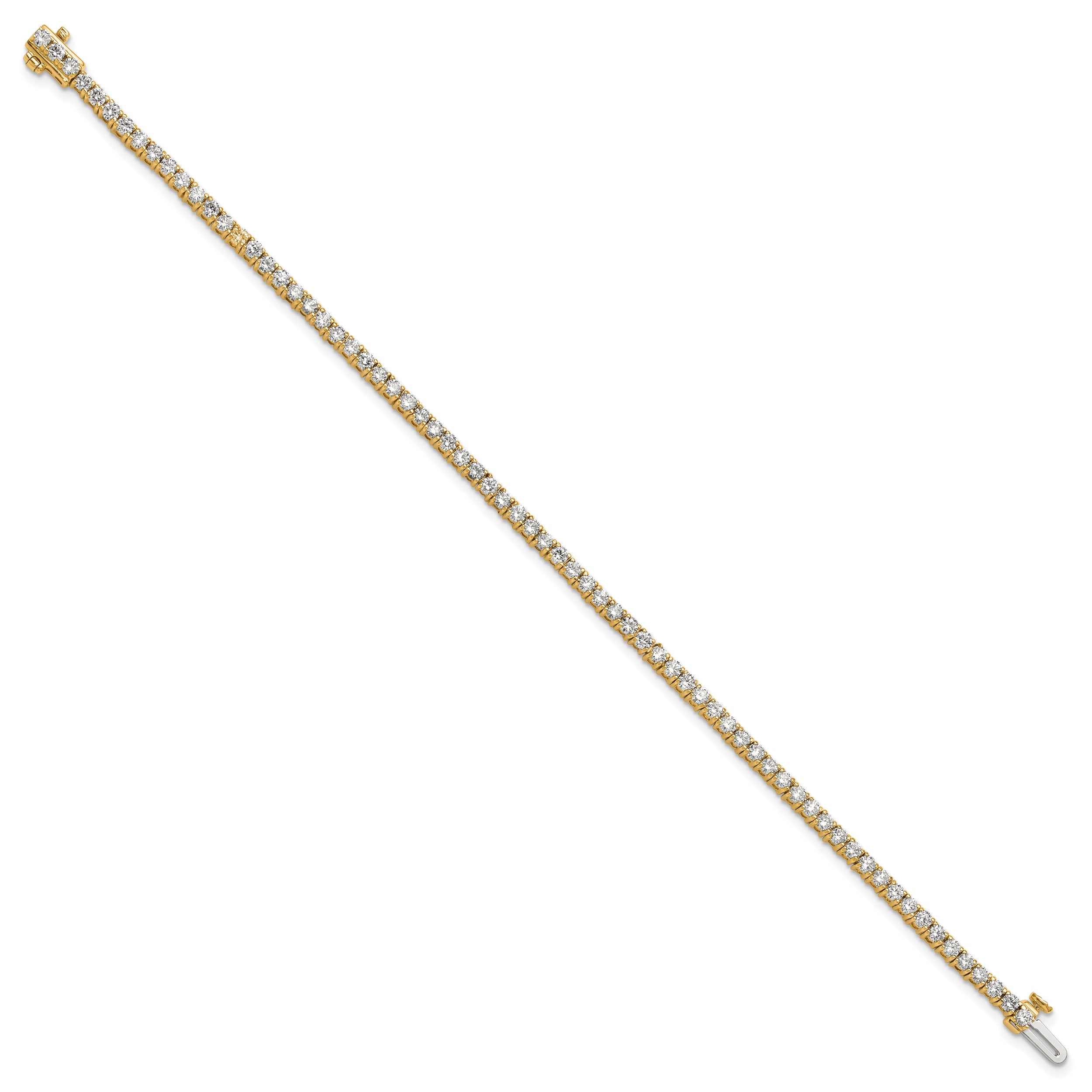 14k Yellow Gold 3.0 Ct. Lab Grown Diamond VS/SI+ G+ Tennis Bracelet