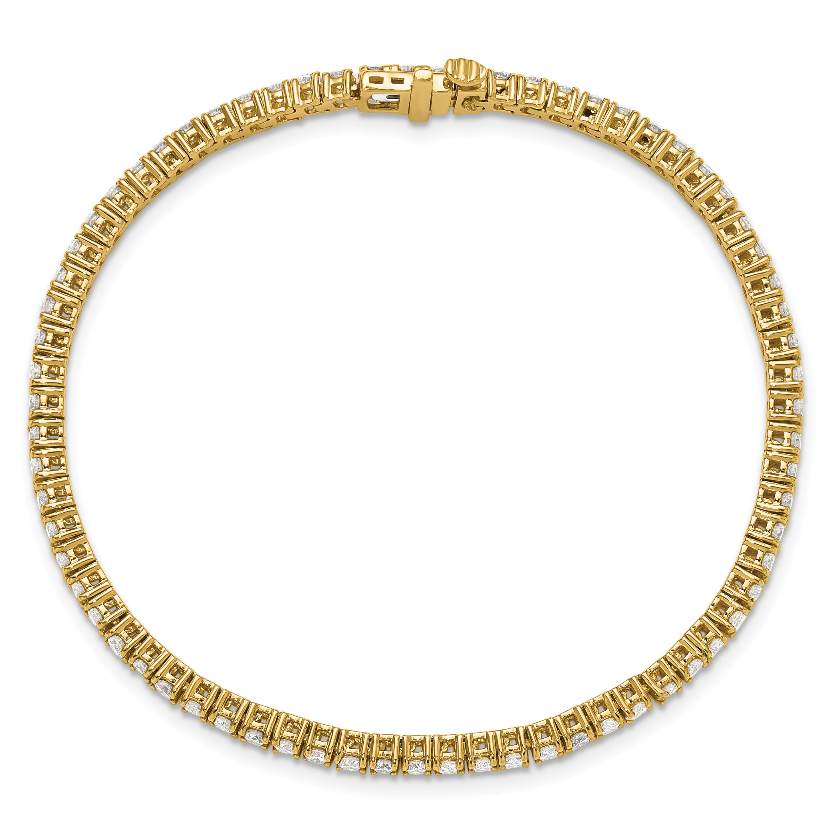 14k Yellow Gold 3.0 Ct. Lab Grown Diamond VS/SI+ G+ Tennis Bracelet