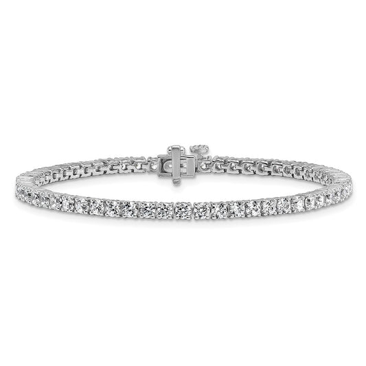 14k White Gold 5 Ct. Lab Grown Diamond VS/SI+ G+ Tennis Bracelet 7 Inch