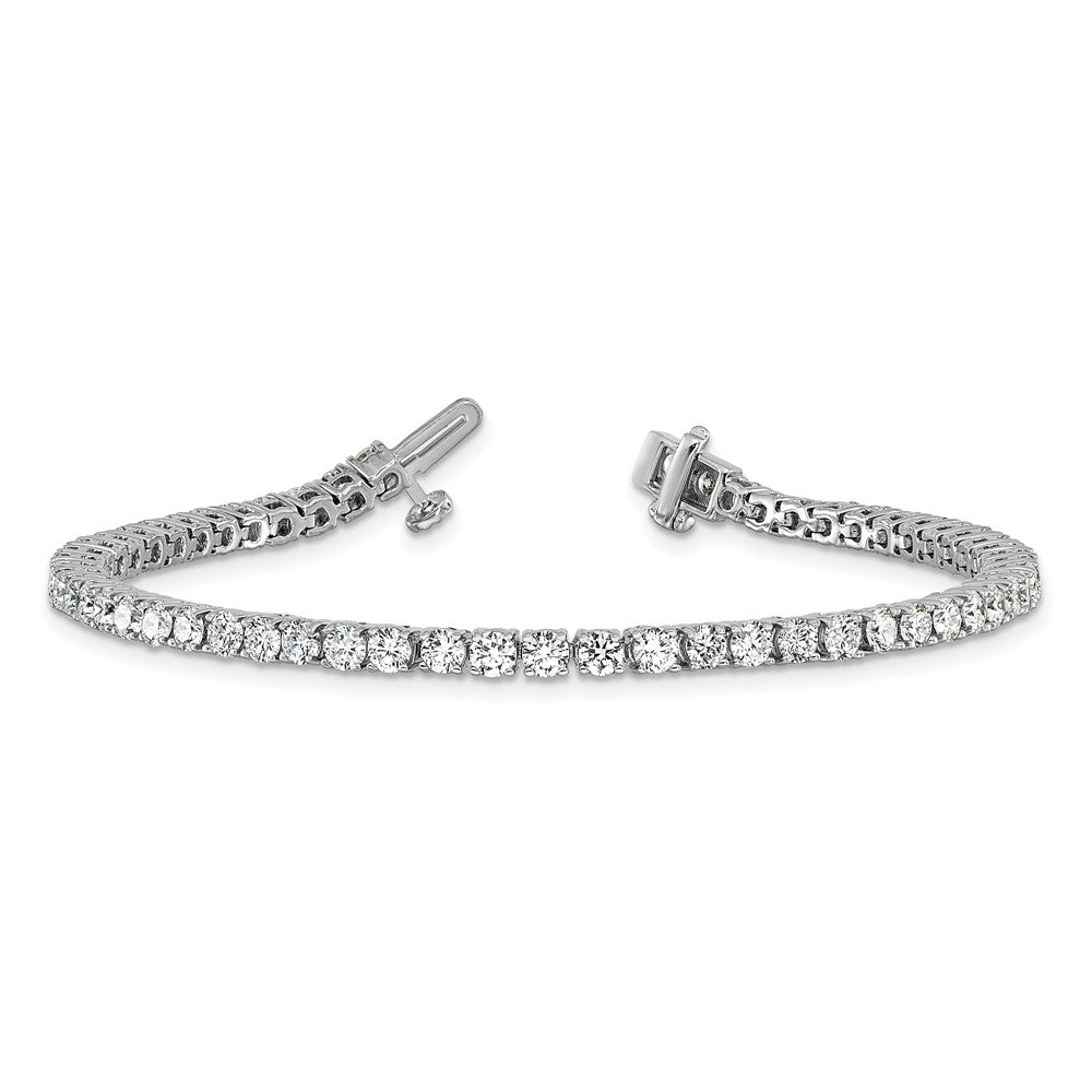 14k White Gold 5 Ct. Lab Grown Diamond VS/SI+ G+ Tennis Bracelet 7 Inch