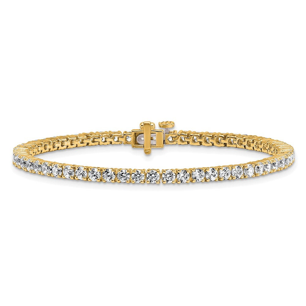 14k Yellow Gold 5 Ct. Lab Grown Diamond VS/SI+ G+ Complete Tennis Bracelet