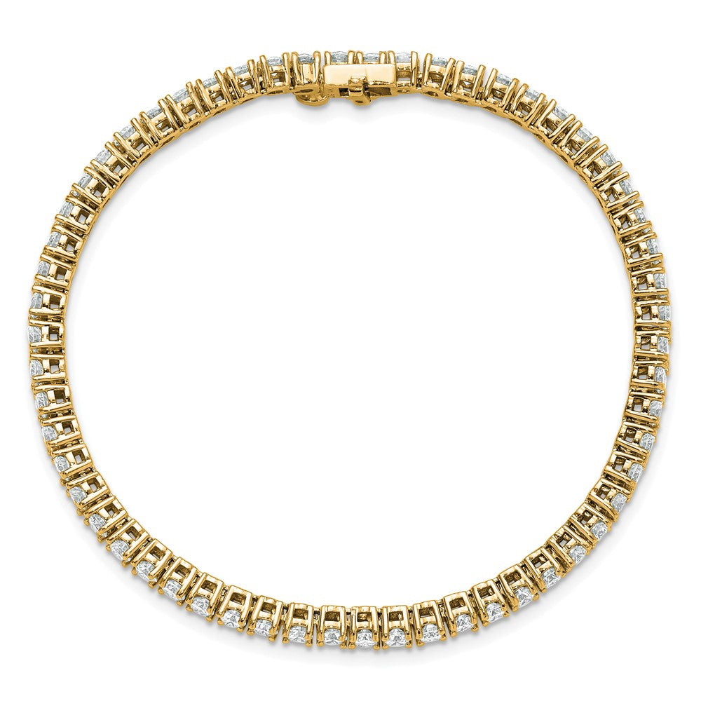 14k Yellow Gold 5 Ct. Lab Grown Diamond VS/SI+ G+ Complete Tennis Bracelet