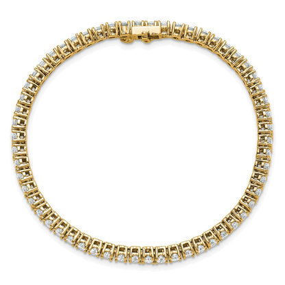 14k Yellow Gold 5 Ct. Lab Grown Diamond VS/SI+ G+ Complete Tennis Bracelet