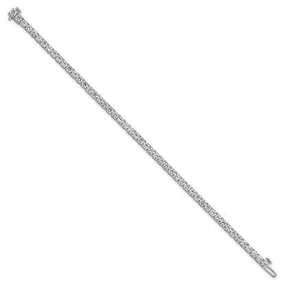 14K White Gold 7 Carat Lab Grown Diamond Vs+ F+ Complete Tennis Bracelet