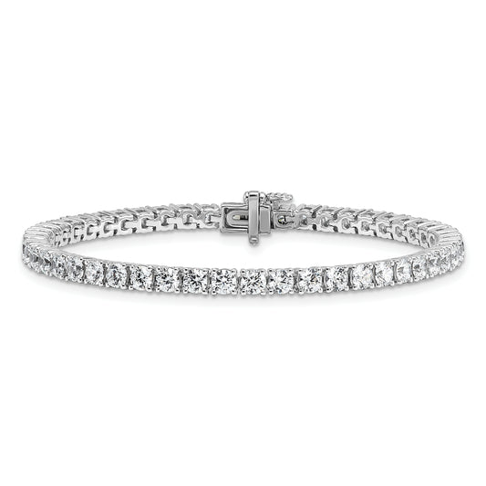 14k White Gold 7 Ct. Lab Grown Diamond VS/SI+ G+ Tennis Bracelet