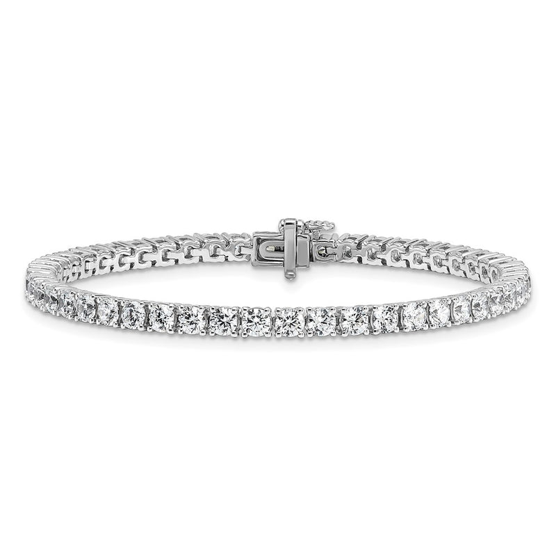 14k White Gold 7 Ct. Lab Grown Diamond VS/SI+ G+ Tennis Bracelet 7 Inch