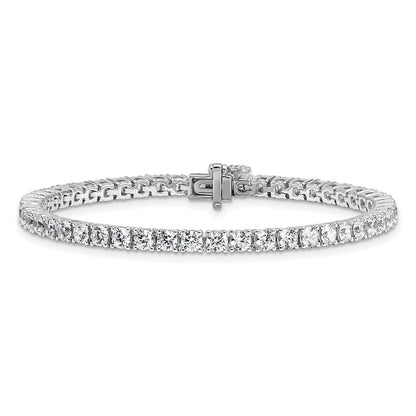 14K White Gold 7 Carat Lab Grown Diamond Vs+ F+ Complete Tennis Bracelet