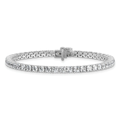 14K White Gold 7 Carat Lab Grown Diamond Vs+ F+ Complete Tennis Bracelet