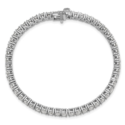 14K White Gold 7 Carat Lab Grown Diamond Vs+ F+ Complete Tennis Bracelet