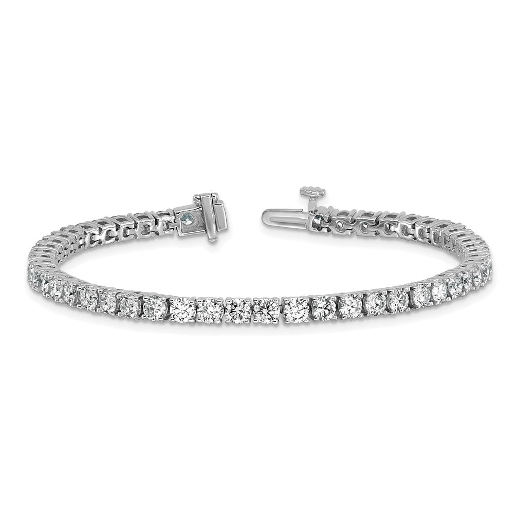 14k White Gold 7 Ct. Lab Grown Diamond VS/SI+ G+ Tennis Bracelet