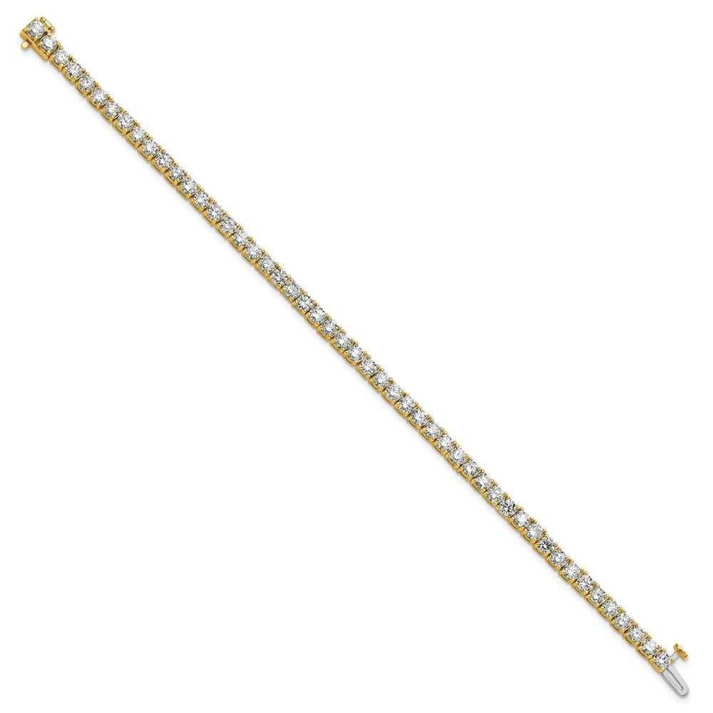 14k Yellow Gold 7 Ct. Lab Grown Diamond VS/SI+ G+ Tennis Bracelet
