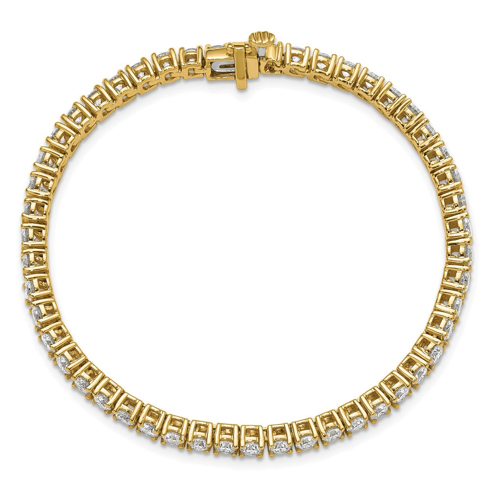 14k Yellow Gold 7 Ct. Lab Grown Diamond VS/SI+ G+ Tennis Bracelet