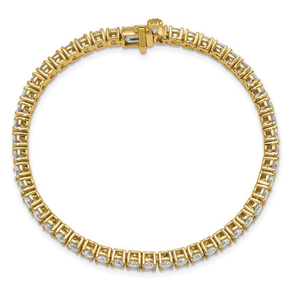 14k Yellow Gold 7 Ct. Lab Grown Diamond VS/SI+ G+ Tennis Bracelet