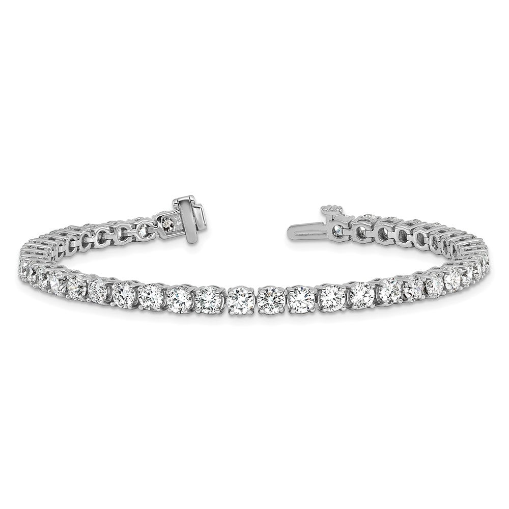 14k White Gold  9 Ct. Lab Grown Diamond VS/SI+ G+ Complete Tennis Bracelet