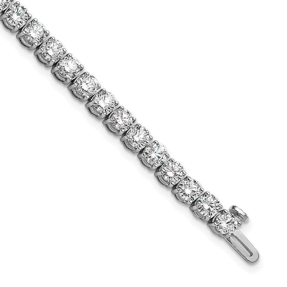 14k White Gold  9 Ct. Lab Grown Diamond VS/SI+ G+ Complete Tennis Bracelet