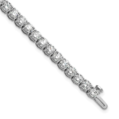 14k White Gold  9 Ct. Lab Grown Diamond VS/SI+ G+ Complete Tennis Bracelet