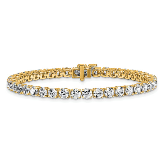 14k Yellow Gold 10 Ct. Lab Grown Diamond VS/SI+ G+ Tennis Bracelet