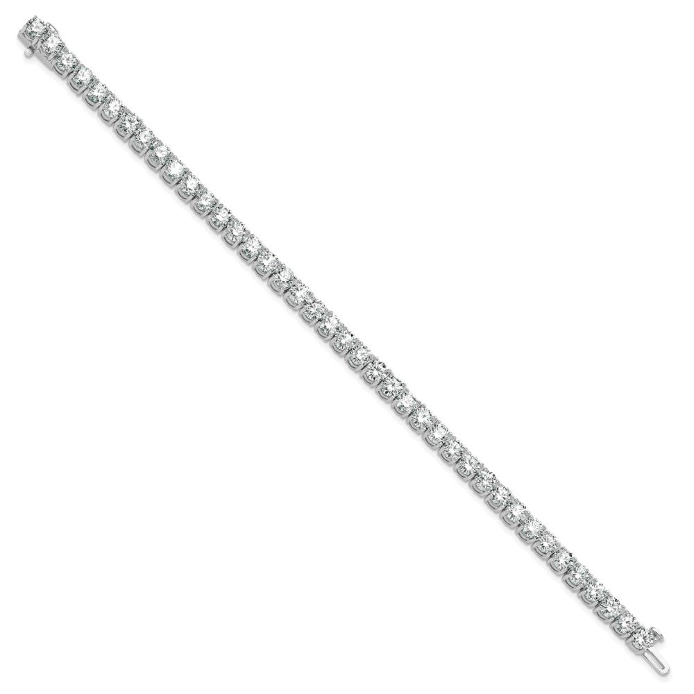 14K White Gold 12 1/2 Carat Lab Grown Diamond Vs+ F+ Complete Tennis Bracelet