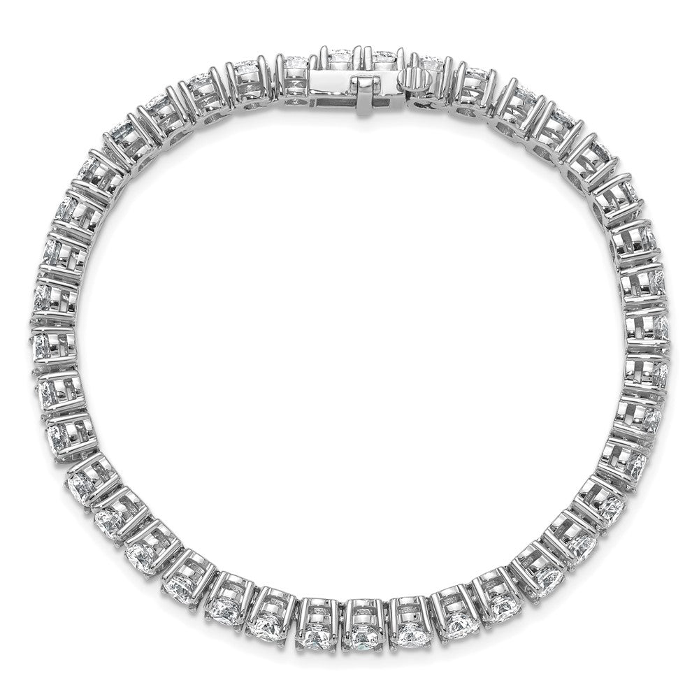 14K White Gold 12 1/2 Carat Lab Grown Diamond Vs+ F+ Complete Tennis Bracelet