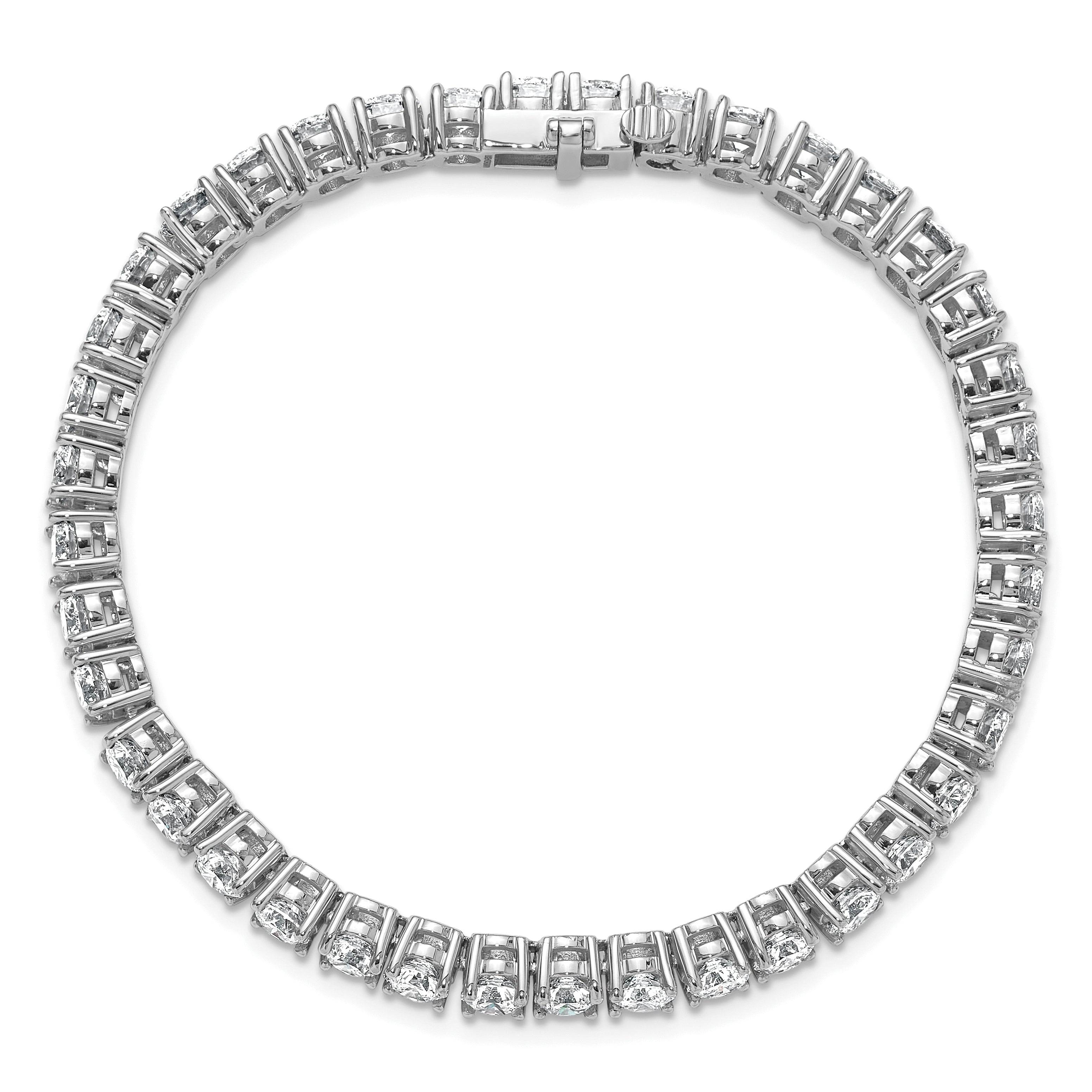 14k White Gold 12 Ct. Lab Grown Diamond VS/SI+ G+ Tennis Bracelet
