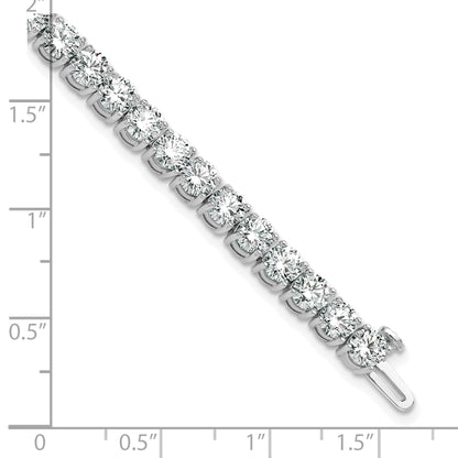 14k White Gold 12 Ct. Lab Grown Diamond VS/SI+ G+ Tennis Bracelet