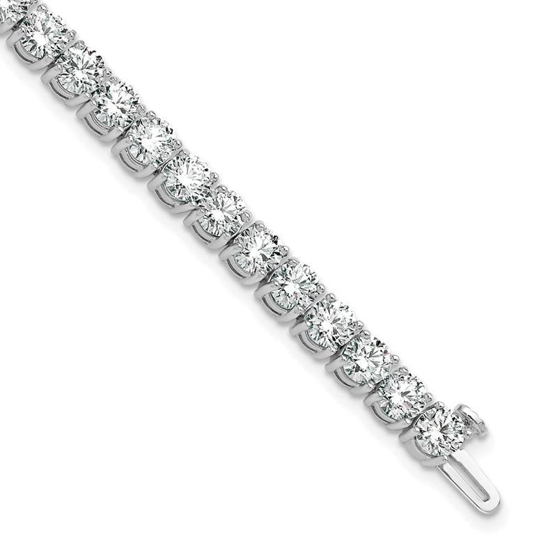 14k White Gold 12 Ct. Lab Grown Diamond VS/SI+ G+ Tennis Bracelet