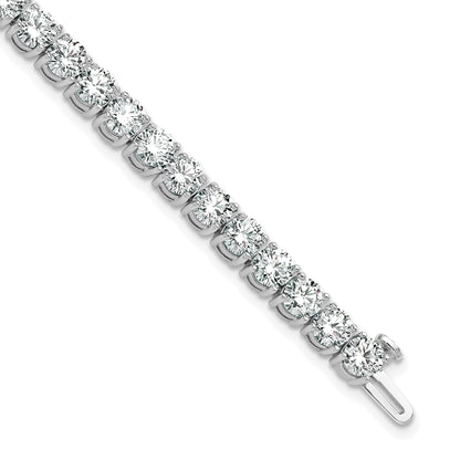 14k White Gold 12 Ct. Lab Grown Diamond VS/SI+ G+ Tennis Bracelet