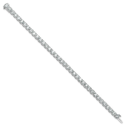 14K White Gold 14 Carat Lab Grown Diamond Vs+ F+ Complete Tennis Bracelet