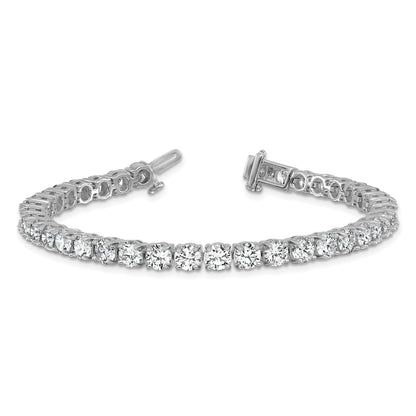 14K White Gold 14 Carat Lab Grown Diamond Vs+ F+ Complete Tennis Bracelet