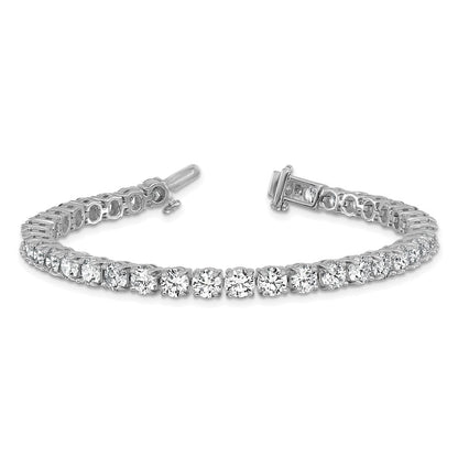 14K White Gold 14 Carat Lab Grown Diamond Vs+ F+ Complete Tennis Bracelet