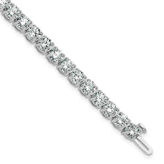 14K White Gold 14 Carat Lab Grown Diamond Vs+ F+ Complete Tennis Bracelet