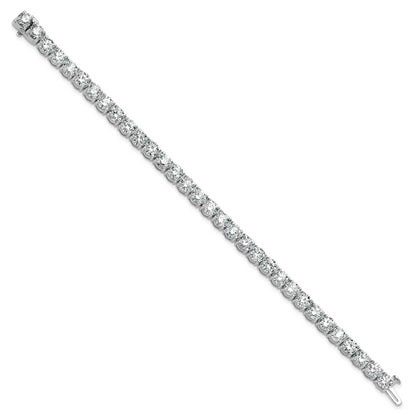 14K White Gold 16 Carat Lab Grown Diamond Vs+ F+ Complete Tennis Bracelet