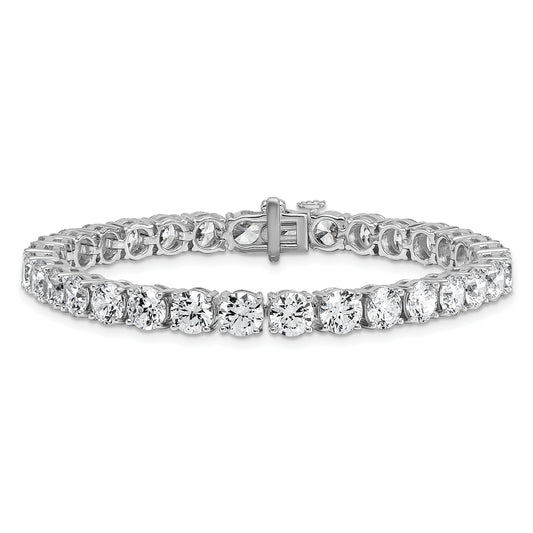 14k White Gold 16 Ct. Lab Grown Diamond VS/SI+ G+ Tennis Bracelet
