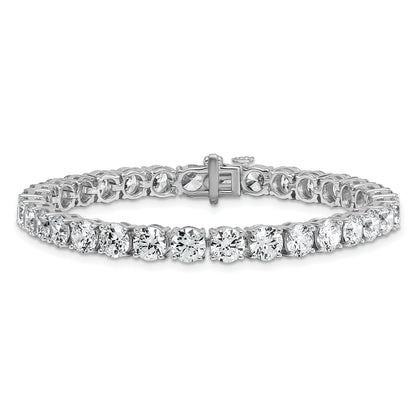14K White Gold 16 Carat Lab Grown Diamond Vs+ F+ Complete Tennis Bracelet